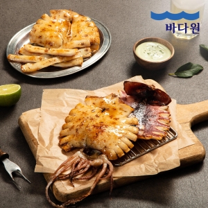 바다원  동해안 피데기 반건조 오징어 10미 1kg _중형_국내산_냉동