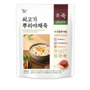 동방푸드마스타  본죽 Healthy 쇠고기뿌리야채죽 330g [6개] 상품이미지