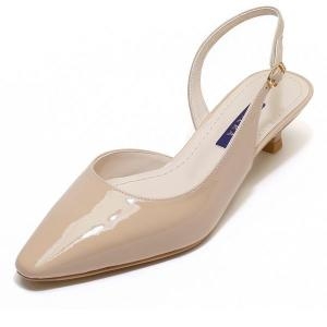 세라 여성 에나멜 펌프스 슬링백힐 TJG21428 검정 4CM