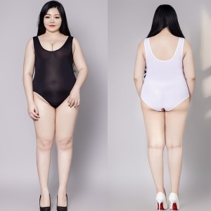 빅사이즈 야한속옷스쿨미즈 시스루 바디수트 섹시홀복