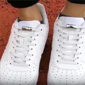 네온 매듭없는 고탄력 운동화끈 화이트 늘어나는 신발끈 S7402133