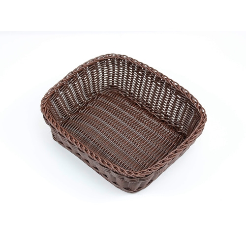 PP라탄 직사각 바구니M VPS-017 다크 야채바구니 사탕바구니 다용도바구니 튀김바구니