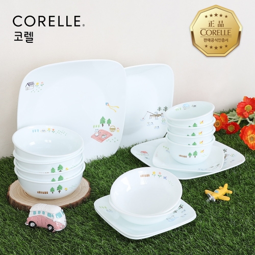 코렐 샤이니데이즈 사각 4인 홈세트 16P