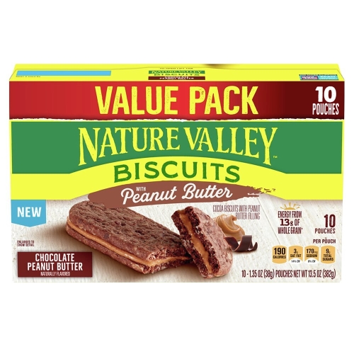 네이버밸리 초콜릿 비스킷 땅콩 버터 10개입 382g