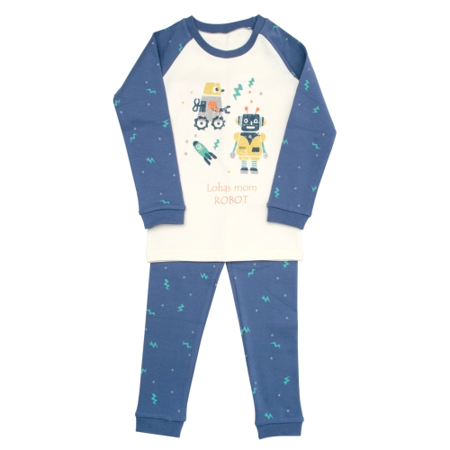 오가닉맘 민트 번개 남아 긴소 아동내의 (LCFK1S122)