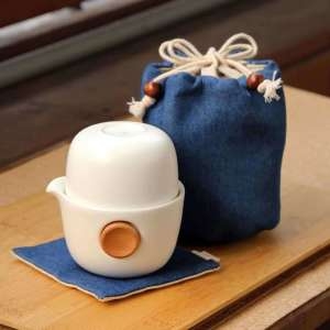 일롱 쾌객 품평배 1인 다기세트 125ml 여행용 찻잔