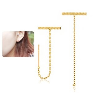텐바이텐  NeeGee  14K GOLD 꼬임T자드롭 W 이어링
