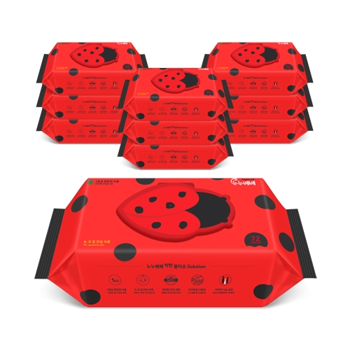 누누베베 벅스 레드 물티슈 캡형 72매