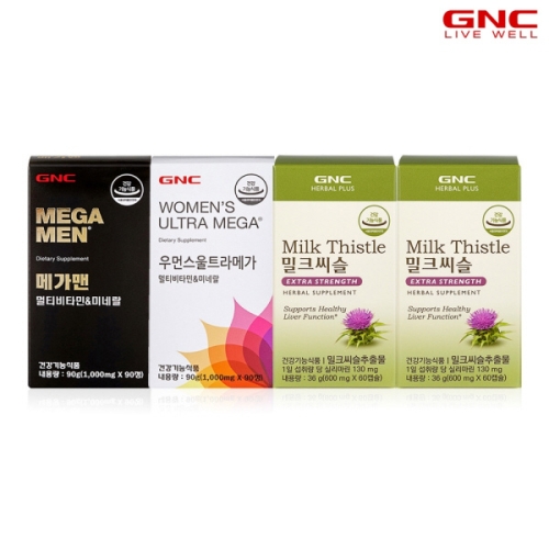 GNC 메가맨 50+ 60정 + 우먼스 울트라 메가 50+ 60정