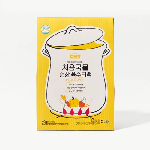우리찬 처음국물 순한육수티백 야채 40g