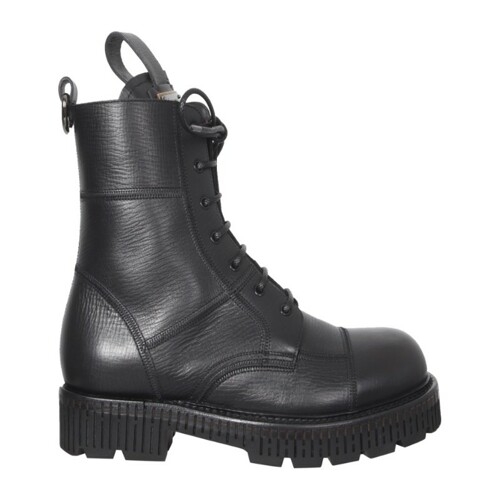 돌체앤가바나 레이스업 앵클 부츠 with plaque A60380 AO95380999 Black 6