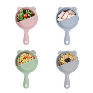 오브쿡스 곰돌이 손잡이 앞접시 기본형 4P세트 캠핑 먹방 그릇