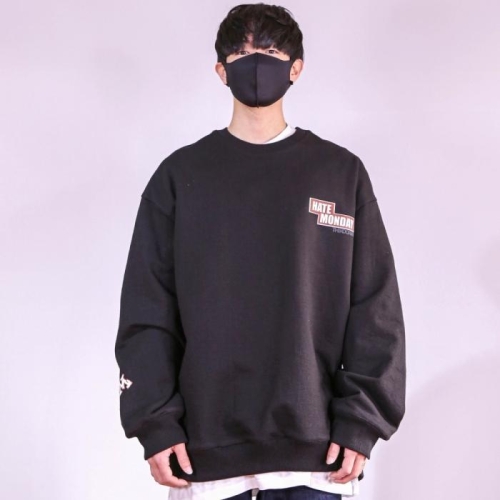 마스 MAS 헤이트 먼데이 맨투맨_블랙 8023744