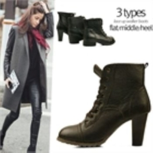 KamiEtMuse 천연가죽 3타입 힐 앵클부츠_KM14w311