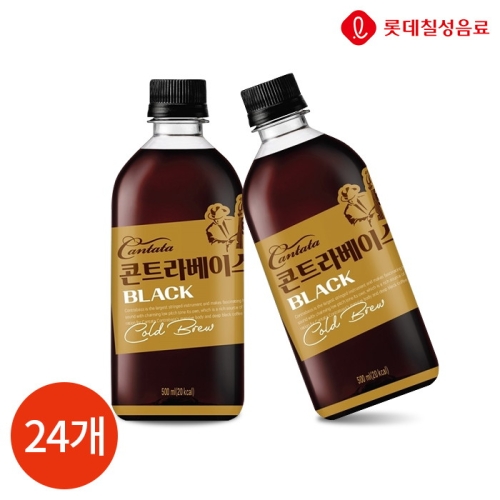 롯데칠성음료 칸타타 콘트라베이스 콜드브루 블랙 500ml