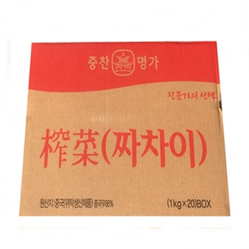중찬명가 짜차이 1kg x 20개