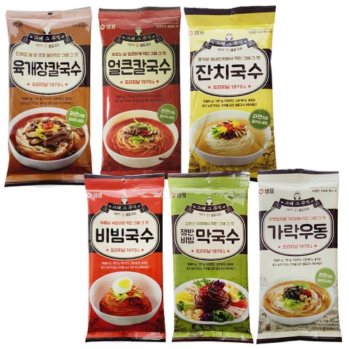 샘표식품 샘표 얼큰 칼국수 1인분 가락국수/잔치 - 에누리 가격비교