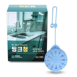 소다스쿨 씽크대 배수구 세정제 씽크청 10g 10개입
