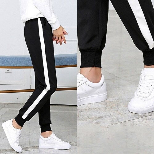 리닝 옆 굵은줄 포켓 밑단 시보리 트레이닝팬츠 6822 W1E174E