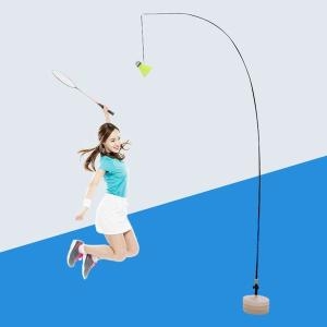 라켓 배드민턴 셀프 연습기 연습 스윙 세트 트레이닝 키트 공 포함