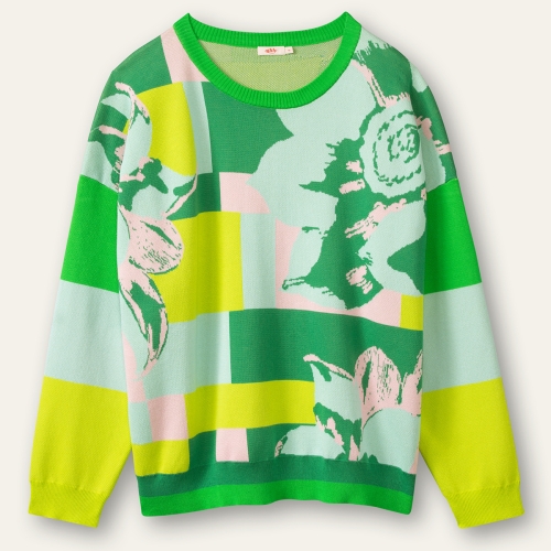 오일릴리 패턴 니트 OWBSAKN002-78