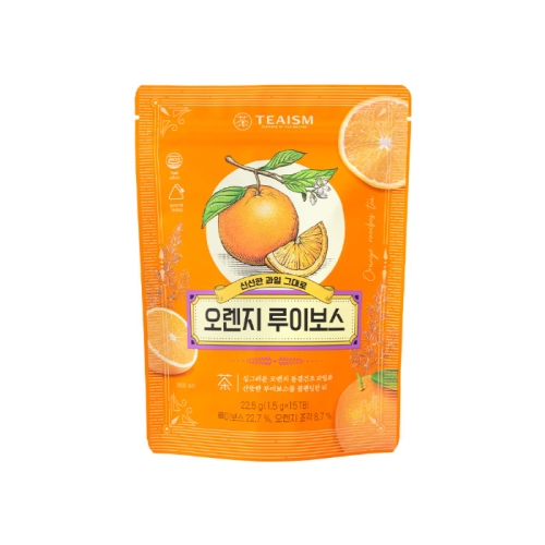 쌍계명차  과일허브티 오렌지 루이보스 파우치 15티백