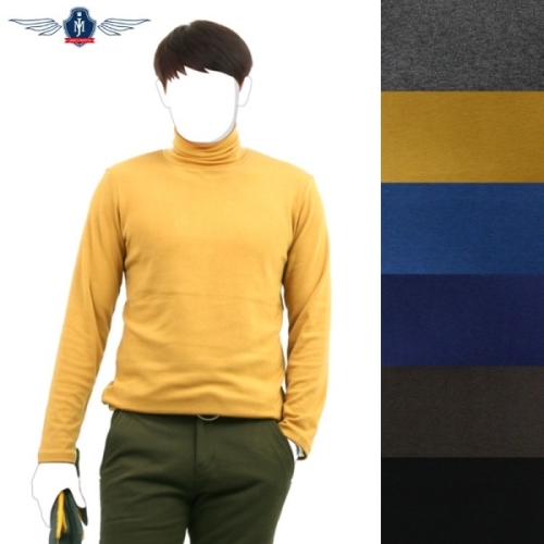 제임스마틴 남성 고급 레이온 혼방 기모스판 터틀넥 티셔츠 (JMT15W-MGPNT)