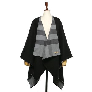 버버리 K쇼핑 울 체크 판초