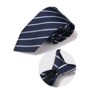 LTIE-135 화이트블루 스트라이프 넥타이 남자와이셔츠