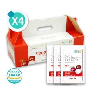 지성식품 무안 빨간양파즙 100ml 120팩 자색 황토 저온착즙 HACCP