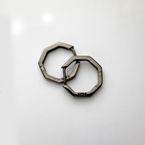 실버925 악세사리 블랙 육각 링 실버귀걸이 EBTS11