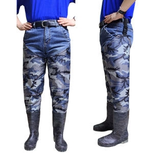 펭귄  얼룩이 허벅지 장화 해루질 웨이더 갯벌 낚시 바지 장화