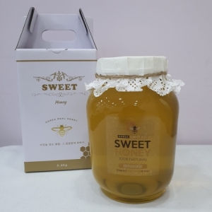 스위트허니 100% 천연 국내산 아카시아꿀 2.4kg