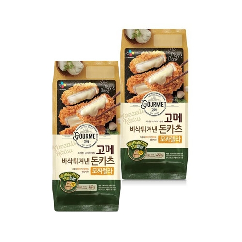 CJ제일제당 고메 바삭 튀겨낸 모짜렐라 돈카츠 450g