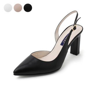 세라 소가죽 여성 펌프스 슬링백 스틸레토힐 TJG20004 베이지 8CM