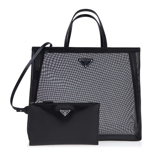프라다 시퀸 메쉬 파우치 토트백_1BG416 2D0A F0002