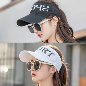 여성 날개 썬캡 골프모자