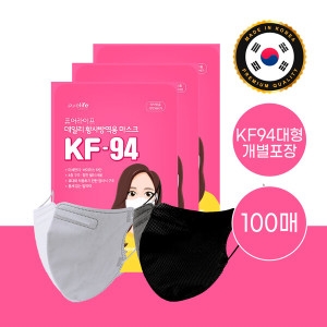퓨어라이프 KF94 마스크 대형 L 새부리형 100매 백 검 택 1