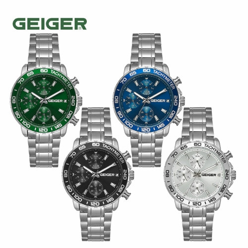 가이거     가이거 남성 멀티펑션 메탈시계 GE8031  42mm  4종 택 1