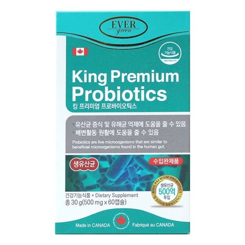 에버그린 킹 프리미엄 프로바이오틱스 500mg 60캡슐