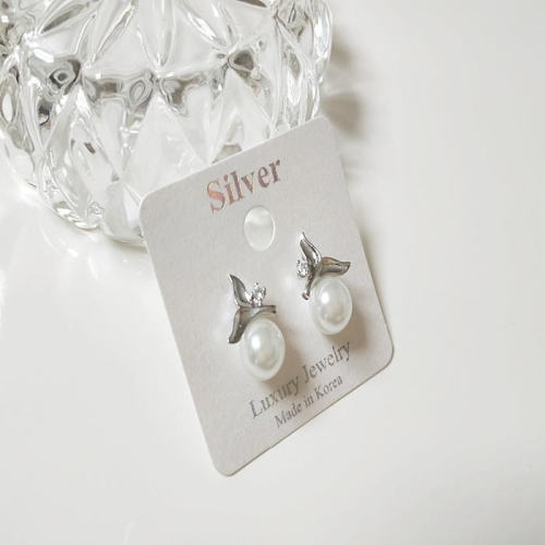 라라엘  행운의 돌고래 품은 진주 925 실버 은침 귀걸이 이어링 S8060823