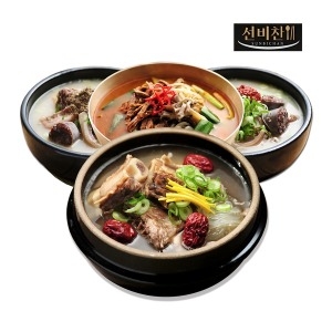 선비찬  즉석국 혼합세트 총12봉 갈비탕2+부대찌개3 +사리면1봉 +순대국2+육개장3+얼큰순대국2봉