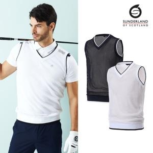썬더랜드 남성 심플 메쉬 골프조끼 16021WV05
