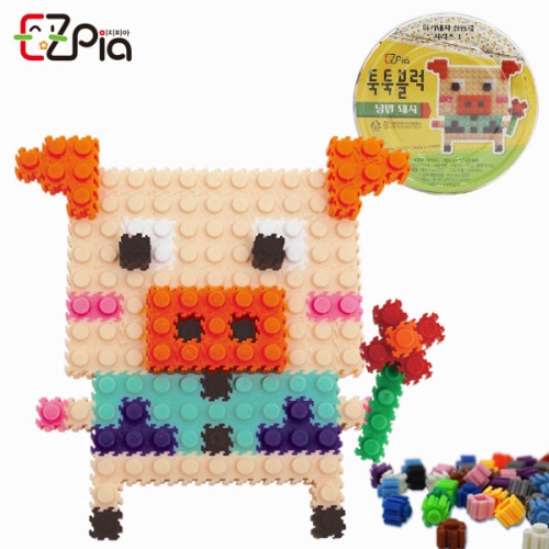 거영아이앤디  이지 툭툭블럭 아기돼지삼형제-낭만돼지