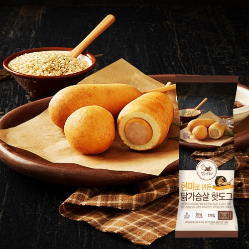 헬스앤뷰티  현미 닭가슴살 핫도그 80g