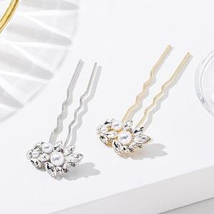 수앤수 보드 크리스탈 U핀 비녀  21H047