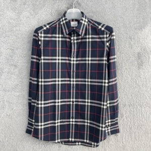 버버리 네이비 체크 셔츠