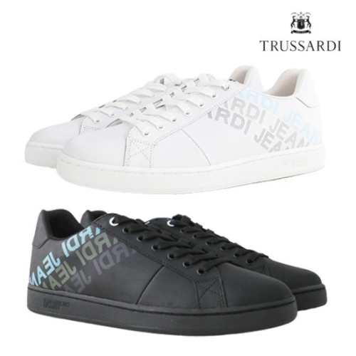 트루사르디 스니커즈 신발 77A00209-001 TRUSSARDI JEANS SNEAKERS LEATHER LOGO DEG..