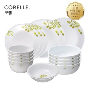 코렐 올리브가든 4인 원형 홈세트 16P