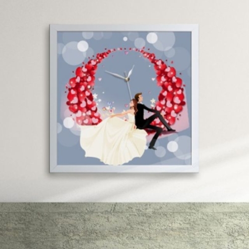 꾸밈  나무상자닷컴 cw059-사랑이넘치는웨딩마치액자벽시계